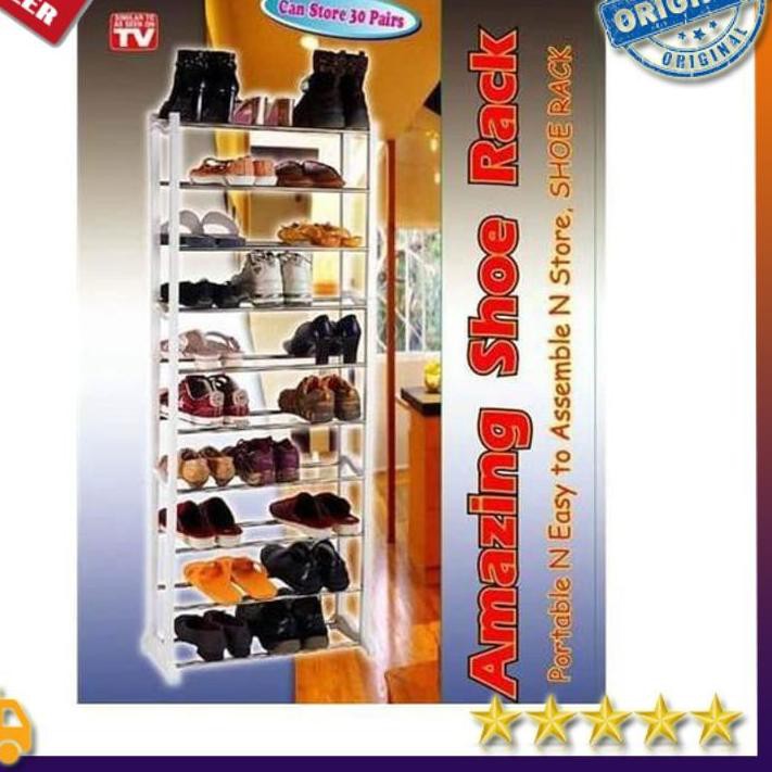 Paling Laris Perlengpkapan Rumah Tangga Rak Sepatu Amazing Shoe Rack Muat 30 Pasang As Seen On Tv Shopee Indonesia