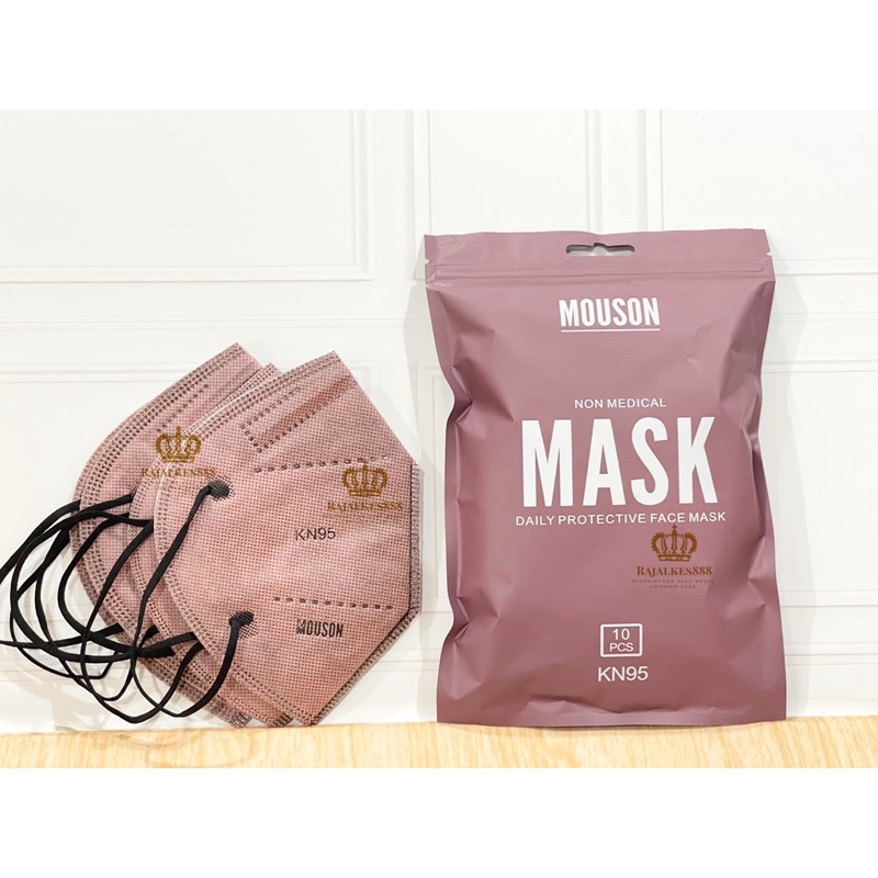 MASKER PREMIUM KN95 MOUSON ISI 10 5PLY MURAH BAGUS ORIGINAL