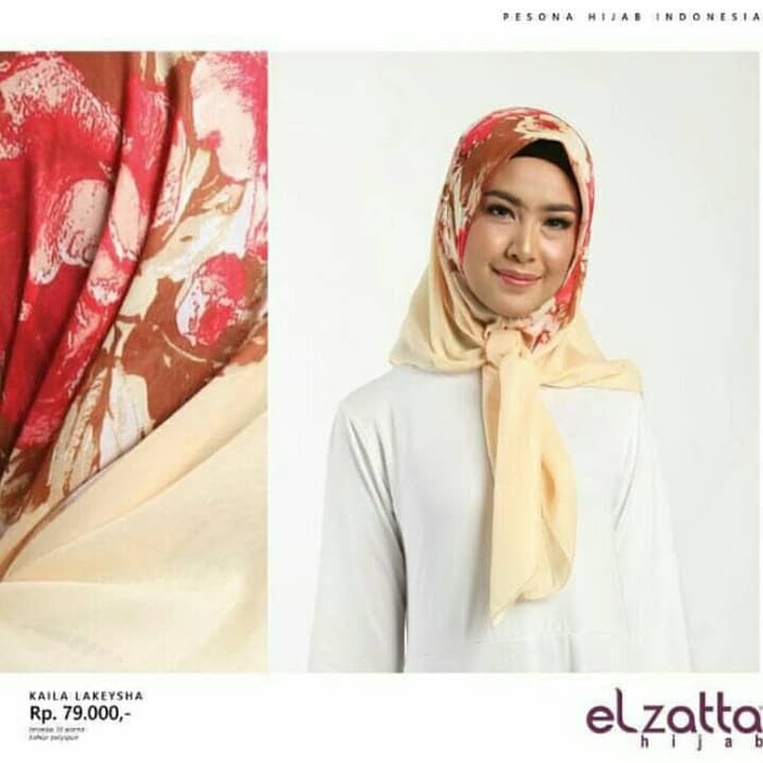 Unik Hijab Kerudung Segi Empat KAILA LAKEYSHA Scarf ELZATTA Original Diskon