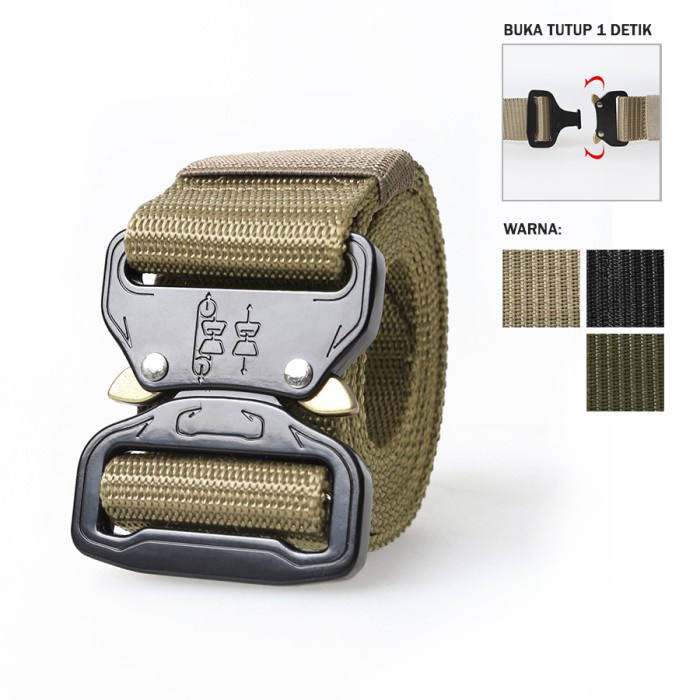 PROMO ELFS IKAT PINGGANG PRIA TACTICAL COBRA BUCKLE KLIK BELT T415T