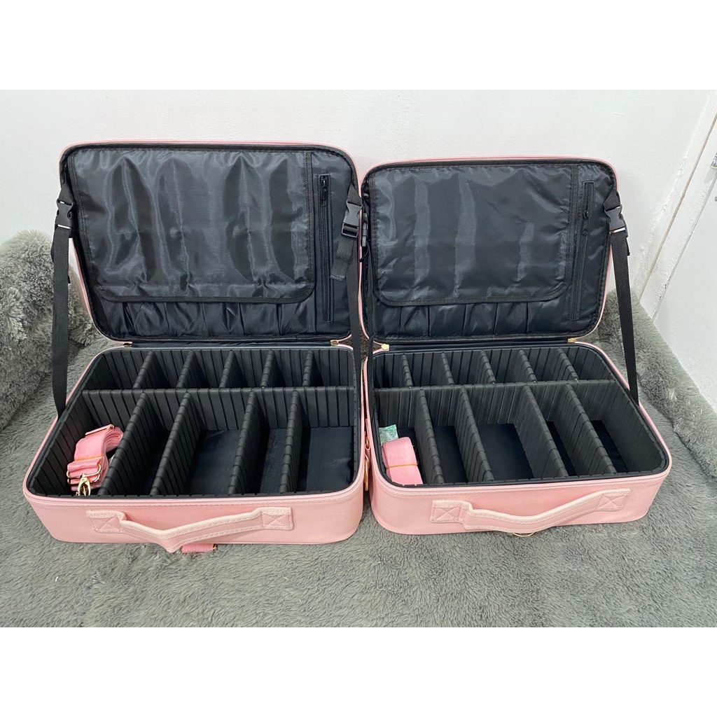 New Arrival Tas kosmetik PU Soft Pink Tas Make up Beauty Case