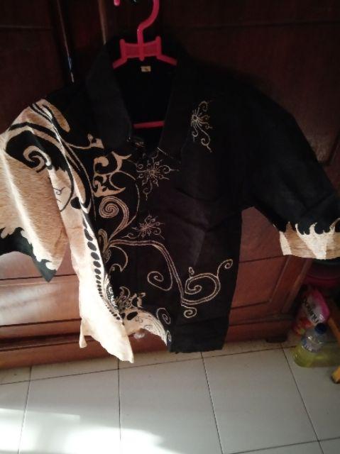 Risna Batik Hrb26 Kenongo Kemeja Hem Pendek Padi Pekalongan M L Xl Murah Keren Batik Pria Wajik Biru
