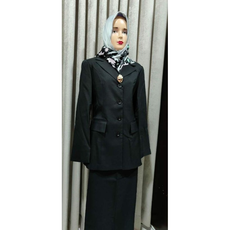 Seragam Blazer Hitam termurah terlaris baju kerja seragam kerja termurah