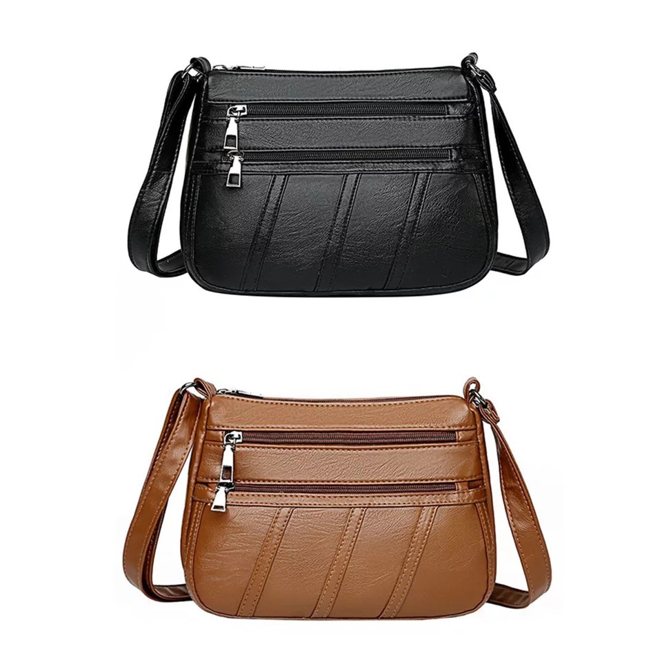 Hot Sale Fashion Tas Selempang Kulit Wanita Simple Multi-pocket Korean 2021 New Arrivals