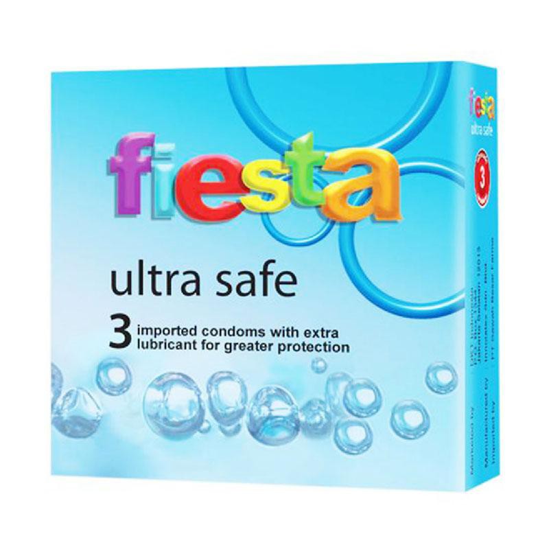 Fiesta Kondom Ultra Safe | Bubble Gum | Grape Isi 3 Pcs