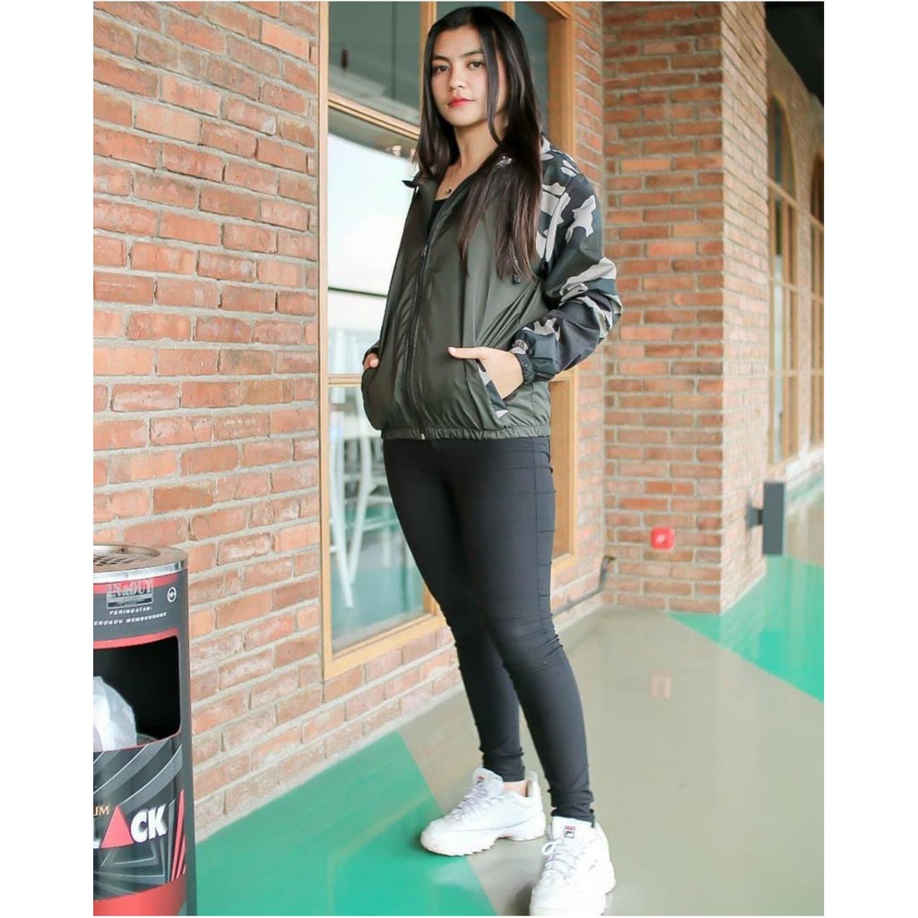 Drasting Army Jaket Wanita Bahan Flacee