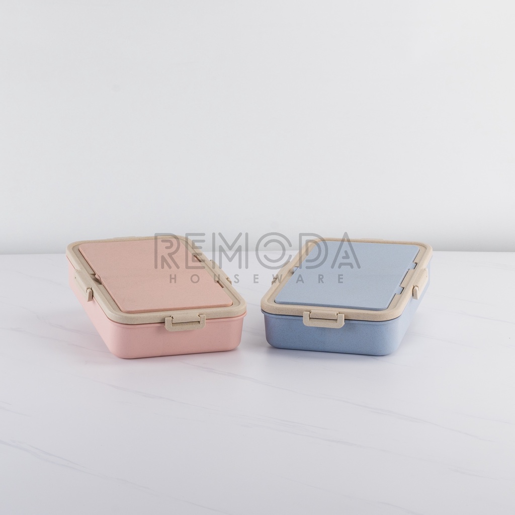 [Remoda] Kotak makan, Lunch Box, Bento set 2 warna BPA FREE