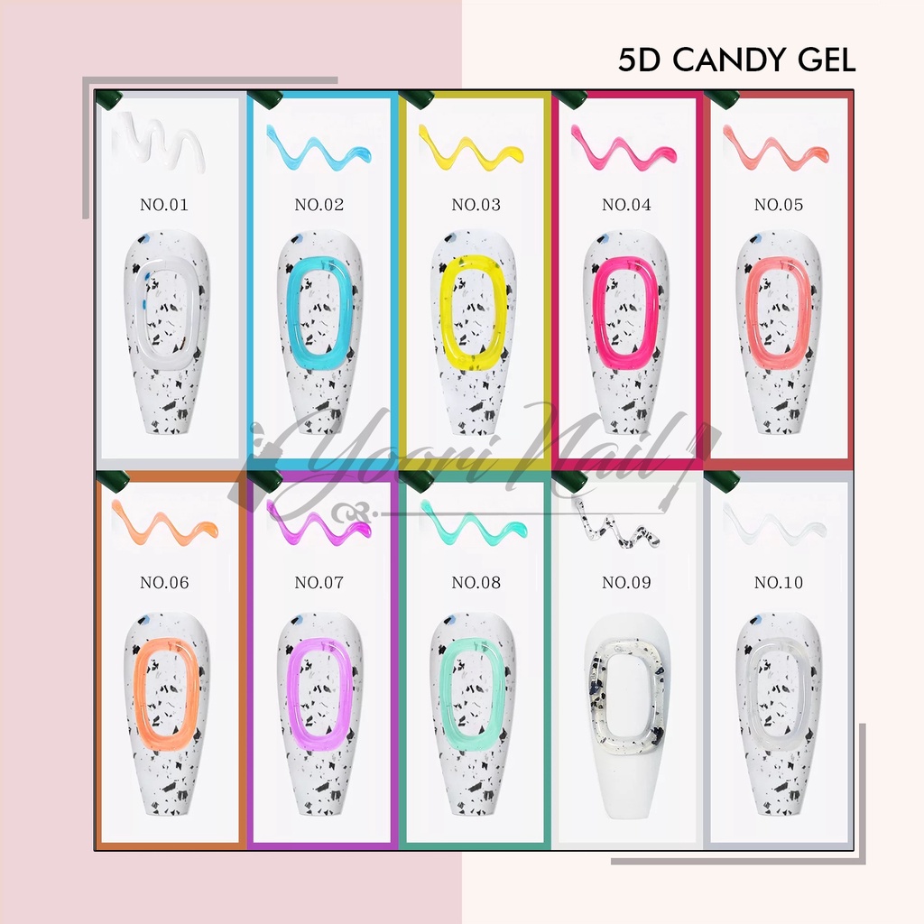 5D Candy gel jelly gel 10ml candy gel nail art gel 5d 4D painting