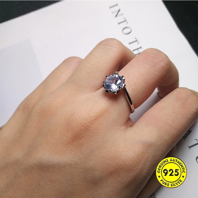 Pt950 Cincin Delapan Hati Delapan Panah Moissanite Untuk Wanita