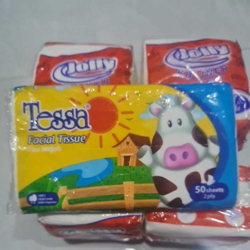 Tessa facial tissue 50 sheet 2ply