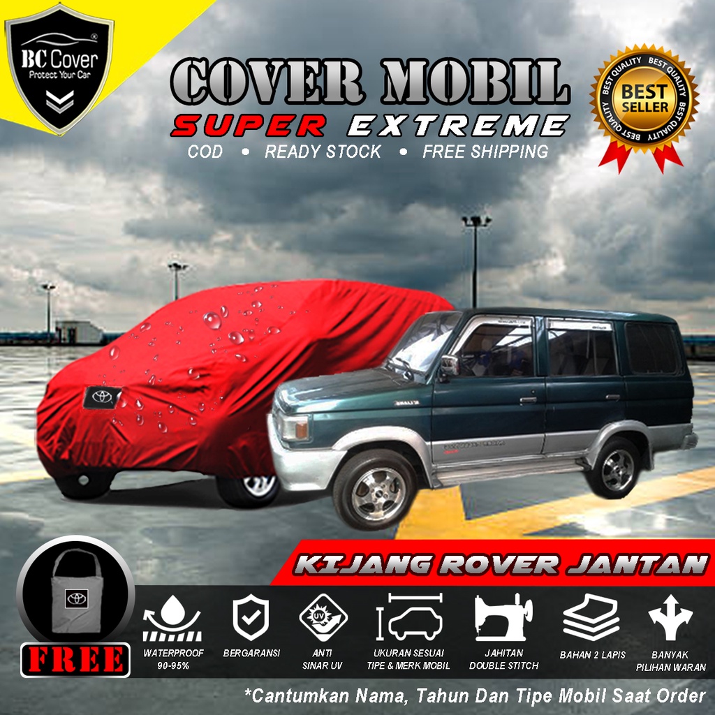 Body Cover Mobil Kijang Rover Outdoor Waterproof / Sarung Mobil Kijang Rover Jantan Waterproof / Selimut Tutup Mobil Toyota Kijang Rover Jantan Penutup Mantol Kerudung Mantel Mobil Kijang Jantan Waterproof Outdoor Anti Air