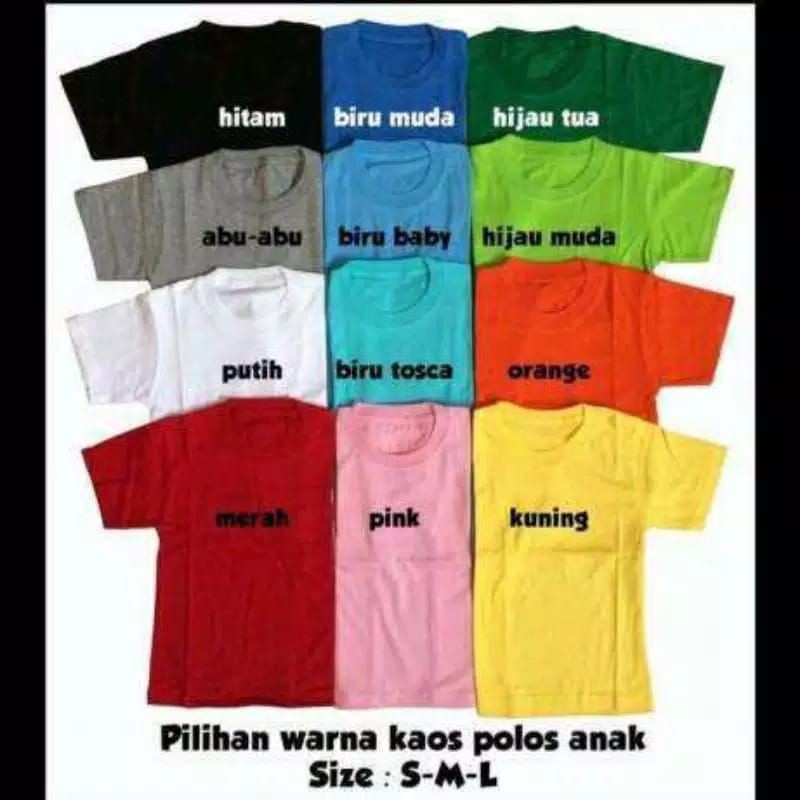 Kaos Anak Bordir Nama Suka Suka Lengan Pendek 1-12 Tahun