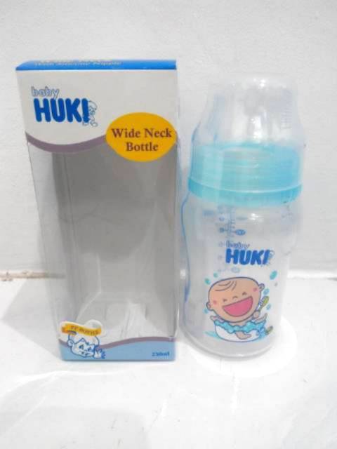 Botol susu bayi baby Huki deluxe PP wideneck bpa free dot bulat wide neck