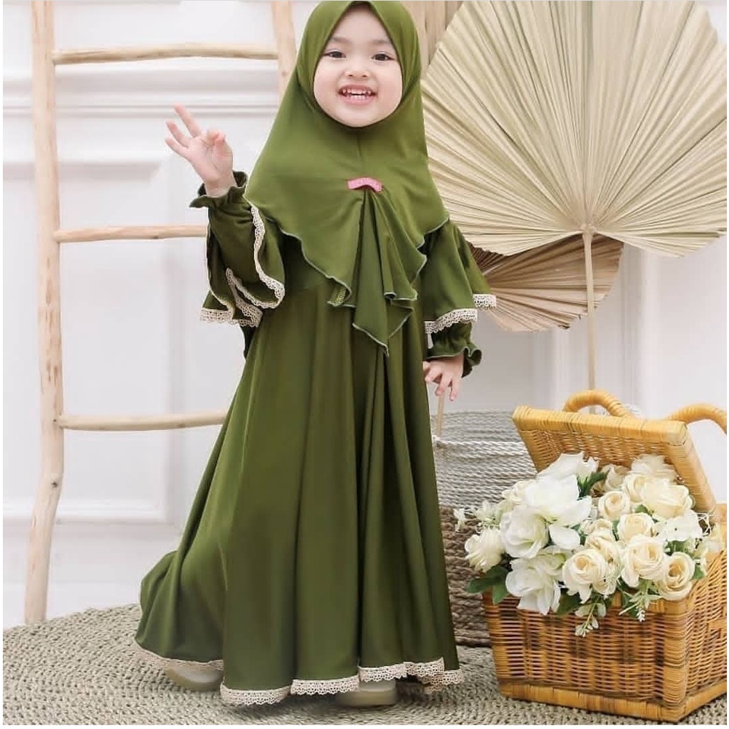 Others Syahnaz Kids Terbaru Gamis Anak Putih Terbaru Kekinian Gamis Anak Model Terbaru 2021 Modern M