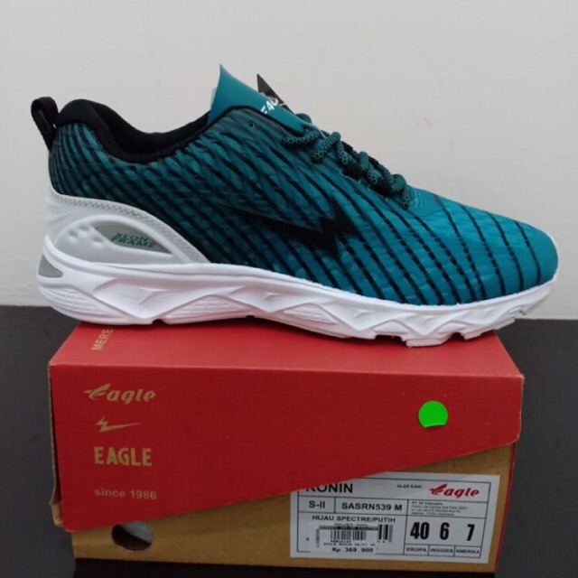  SEPATU  RUNNING LIFESTYLE EAGLE  RONIN  HIJAU SPECTRE 