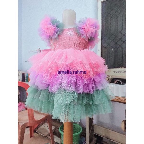 001 ameliarahma dress tutu kuda poni baju anak pesta ulang tahun perempuan