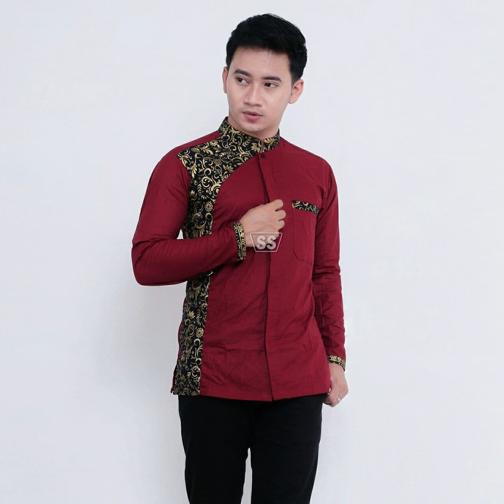 KEMEJA BATIK PRIA MODERN SERAGAM KERJA BATIK PRIA BAJU PRIA KEMEJA