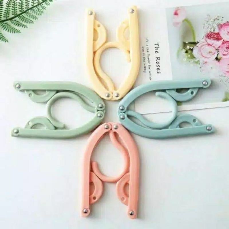 MJ88 Hanger Baju Lipat Serbaguna Portable Travel Simpel Polos dan Praktis Super Murah