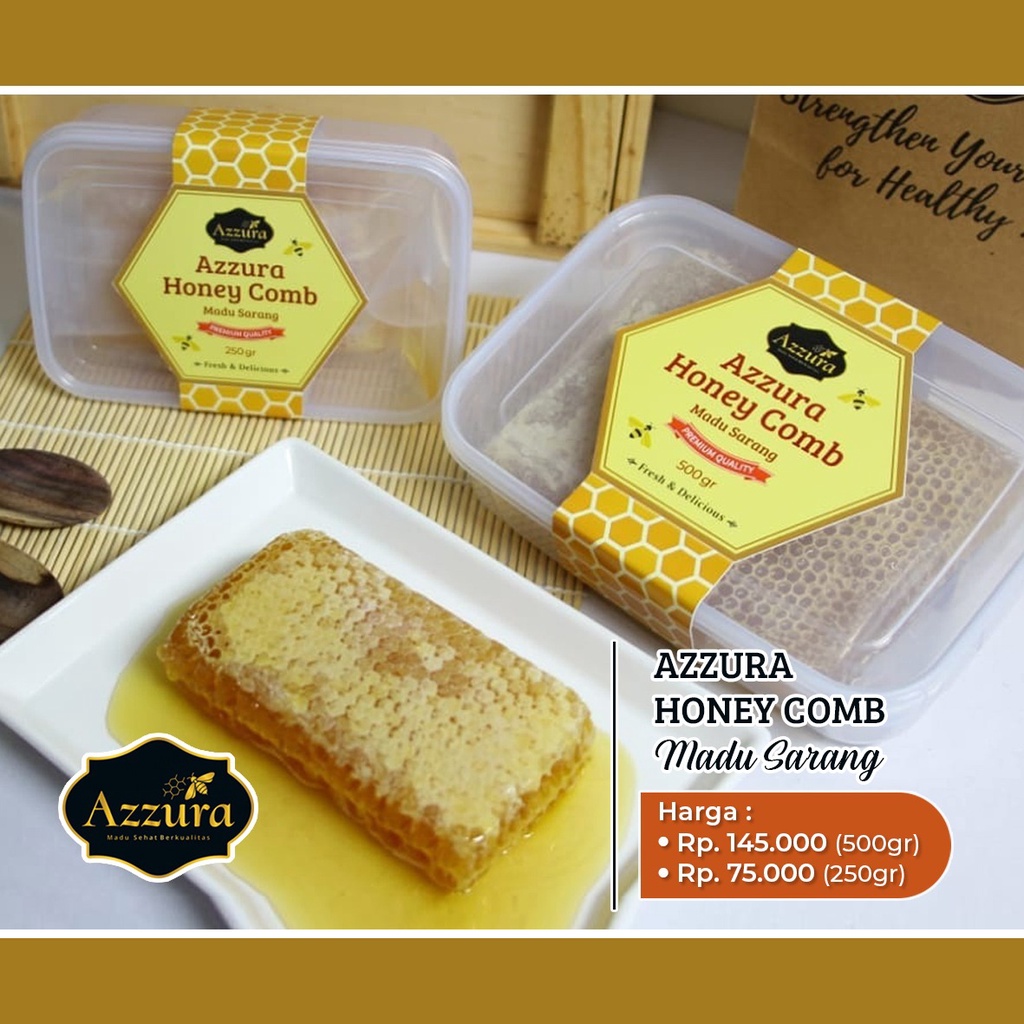 

Madu Sarang Azzura 250 gr dan 500 gr MADU SARANG - HONEY COMB - RAW HONEY