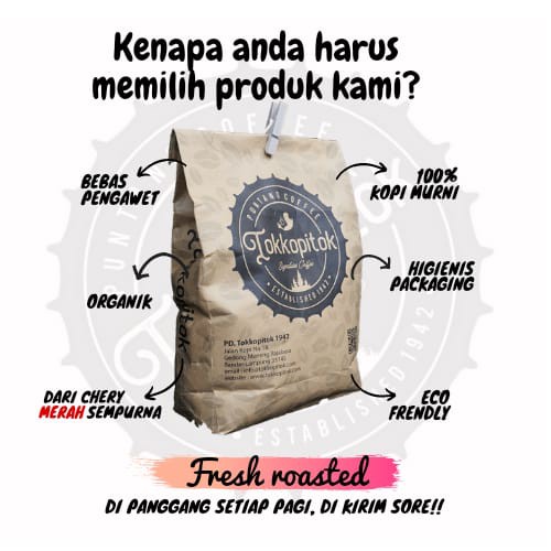

Kopi Bubuk Arabika Puntang singgle origin Fresh Roasted