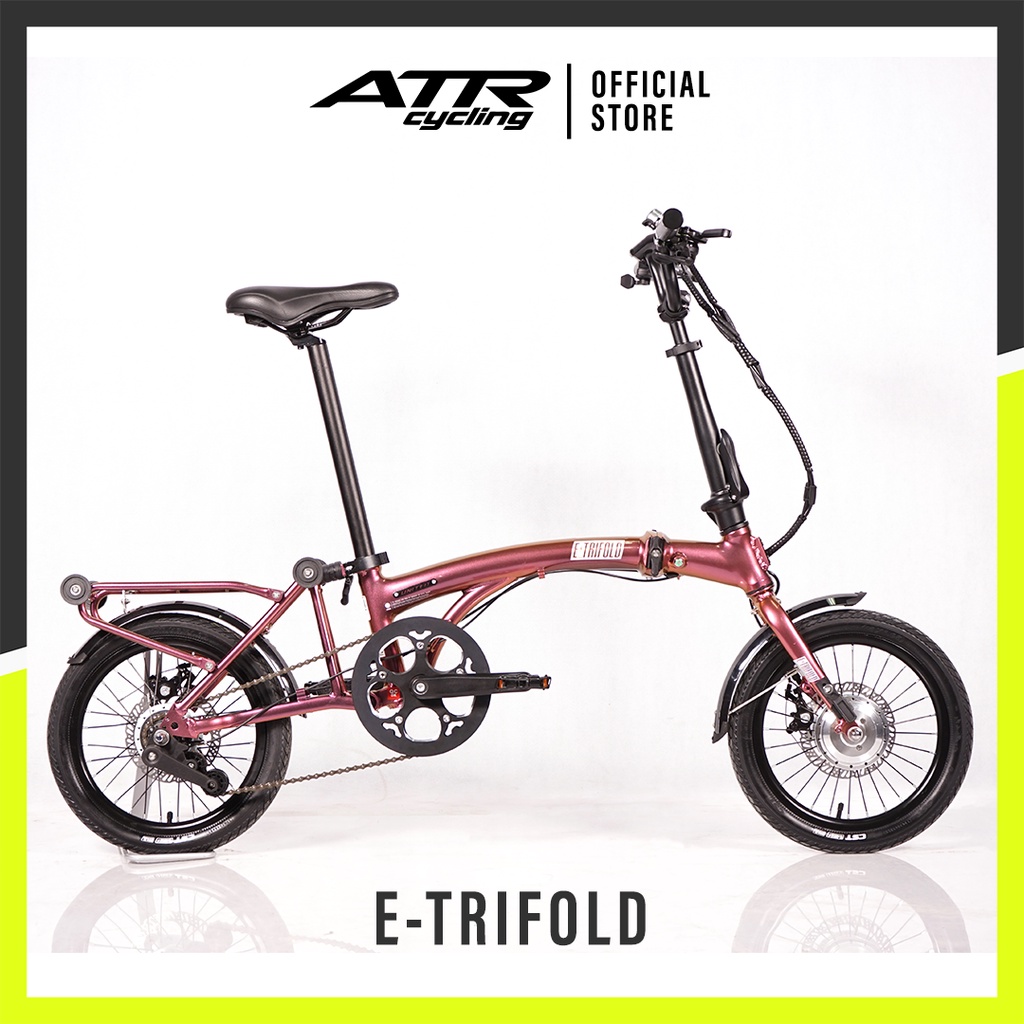 United Bike Sepeda Lipat Listrik Folding Bike  AL 16-08Sp U E-Trifold (20) Orange