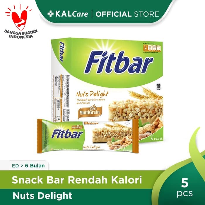 

FITBAR 5 × 24 GRAM NUT, COKLAT, FRUIT, TIRAMISU & YOGURT