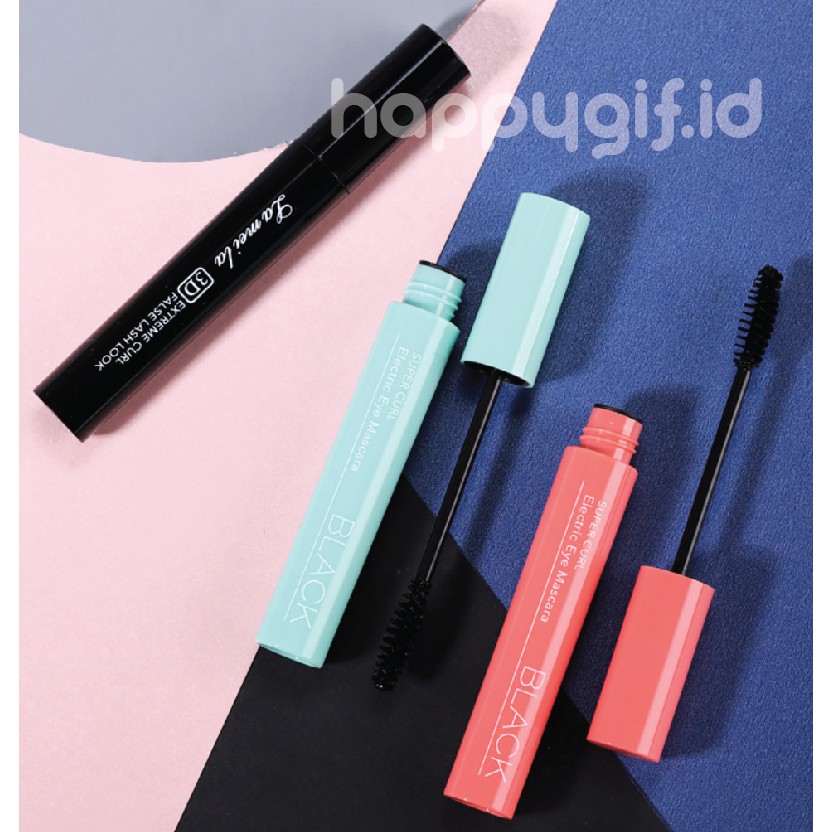 READY STOCK !!! LAMEILA Mascara Electric Eye 3D Keriting Tebal Tiga Warna Maskara