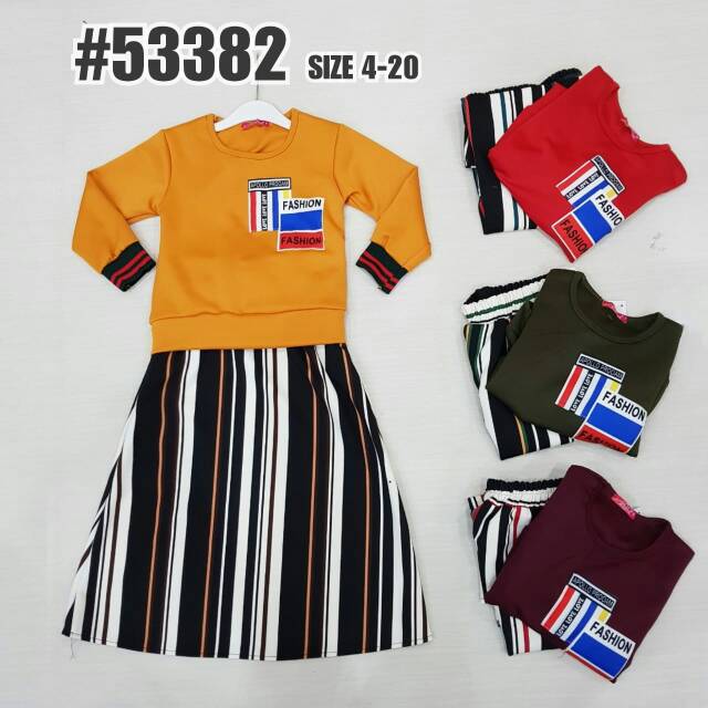 Setelan rok panjang anak bagus