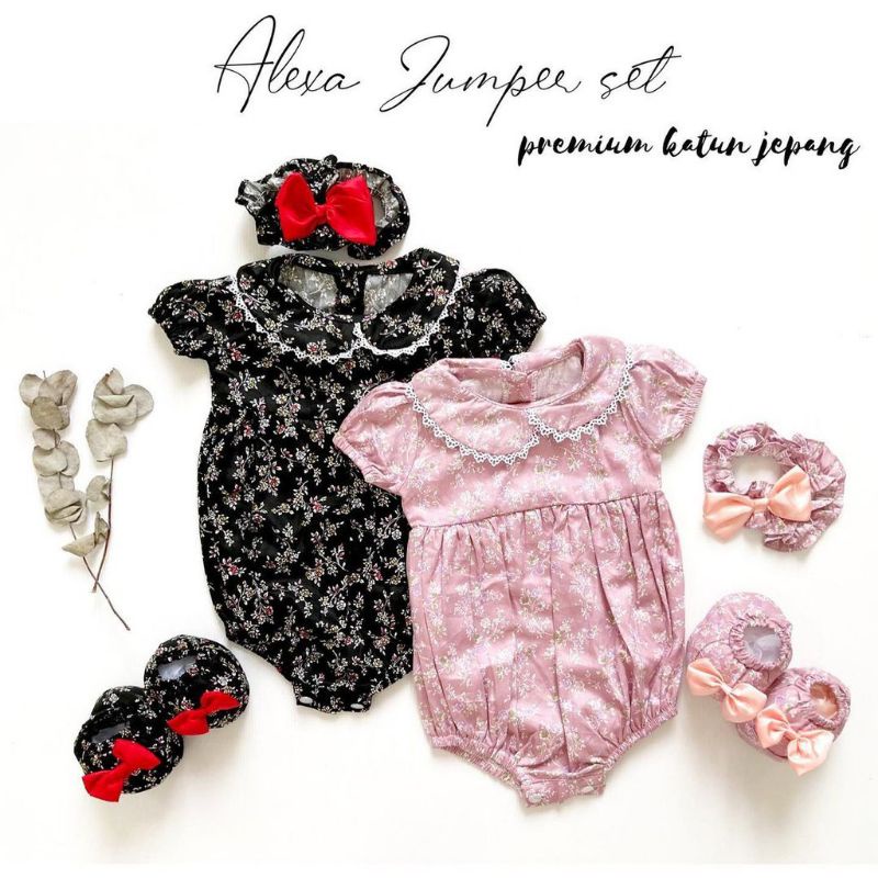 hampers baju bayi perempuan kado baju bayi perempuan paket hadiah kado bayi-Alexa hitam