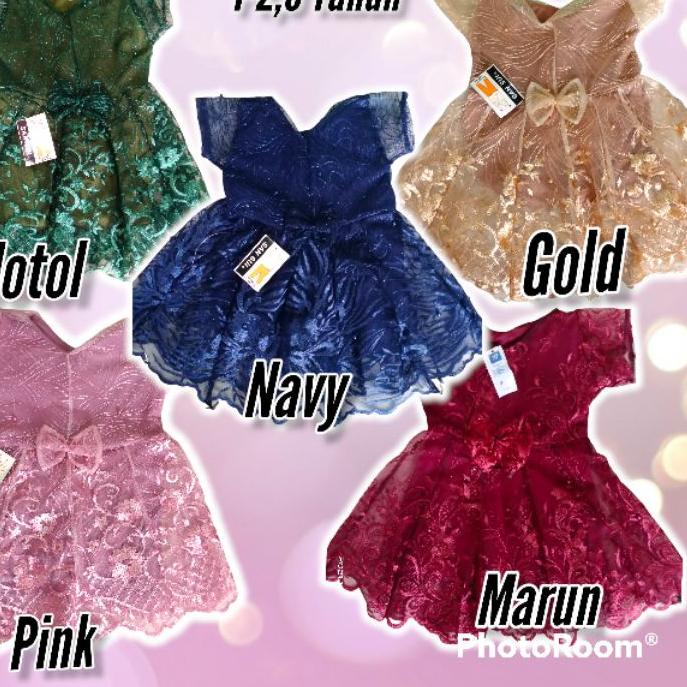 「Ready Stok」 GAUN ANAK 1 - 2 TAHUN/ Baju anak perempuan/ Kado Ulang Tahun Anak Perempuan/ Kado anak 