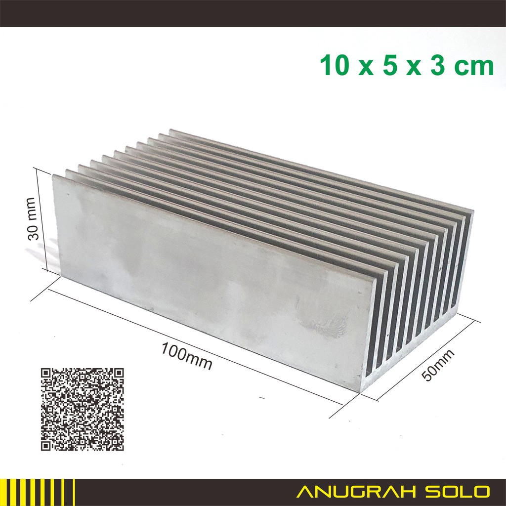 Heatsink Aluminium Pendingin Heat Sink Sirip 10cm x 5cm x 3cm