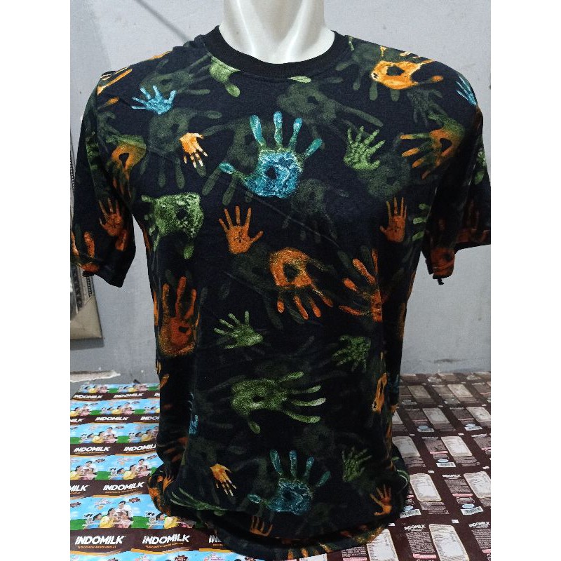 kaos oblong bercak jari size S-5XL