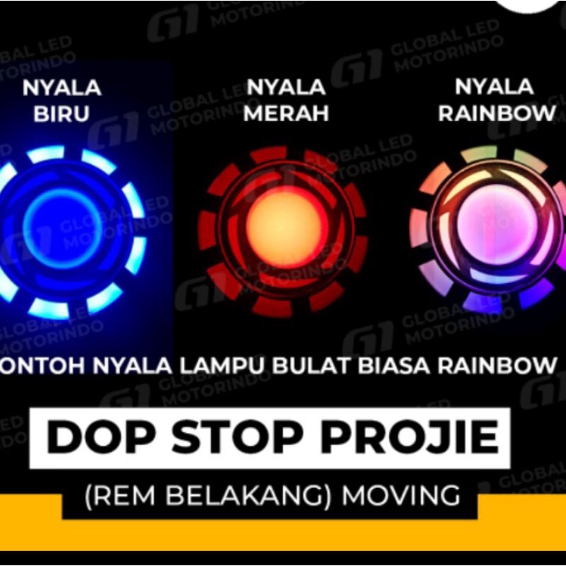 LAMPU STOP REM MOTOR PROJi BULAT KIPAS