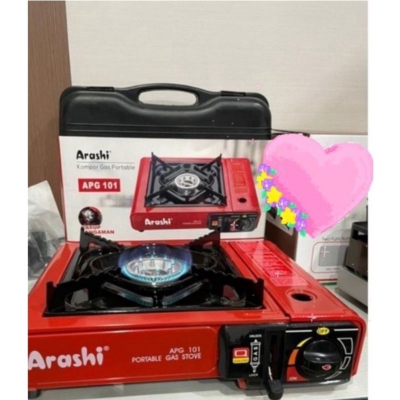 Kompor Gas Portable Arashi APG 101 FREE Paket Gas Kaleng