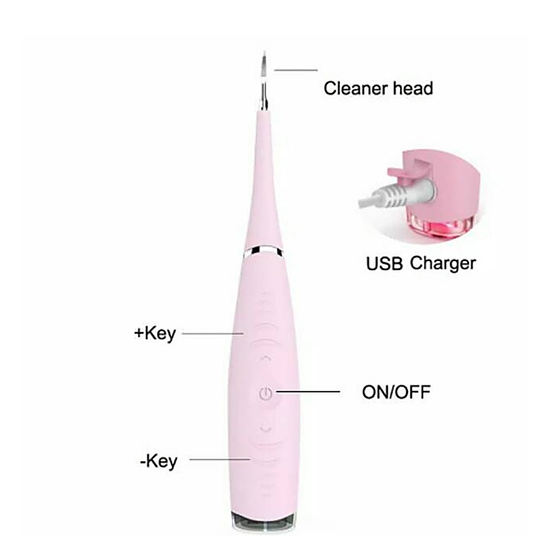 karang gigi Portable Electric Sonic Dental Scaler Tooth Cleaner Calculus Stains Tartar Remover Dentist Teeth Whitening Tool USB Rechargable