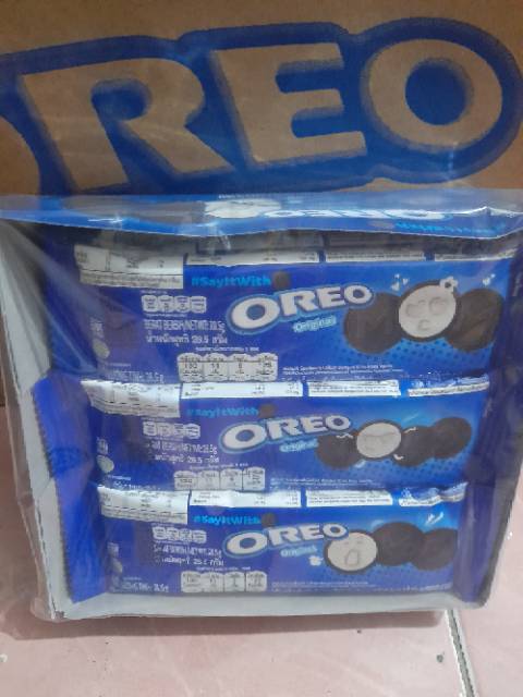 Biskuit Oreo krim Vanilla box isi 12 pcs