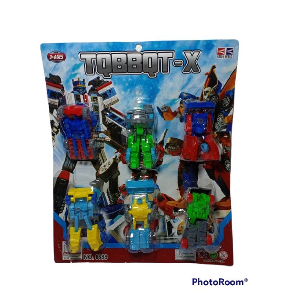 PROMO (COD) MAINAN EDUKASI ANAK ANAK ROBOT TOBOT X ISI 6PCS