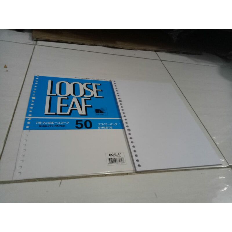 

isi binder/ loose leaf B5 putih polos tanpa garis