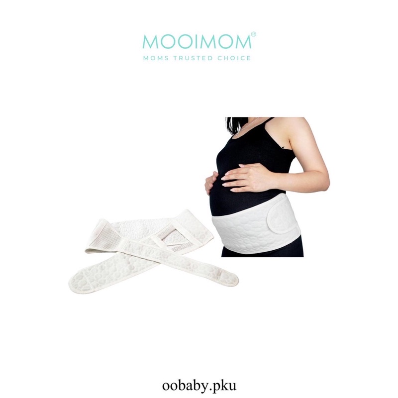 mooimom cotton white maternity belt L