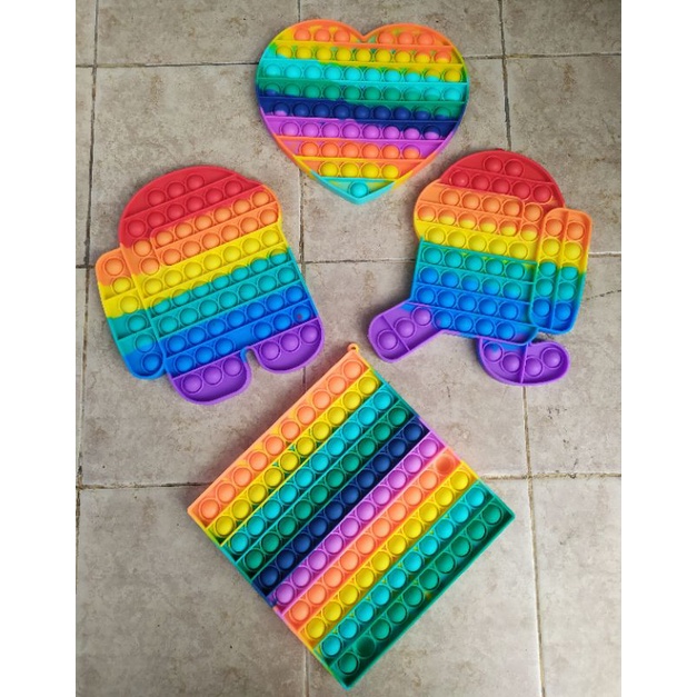 

POP IT JUMBO 20 CM/ POP IT AMONG US LOVE KOTAK HEXAGON