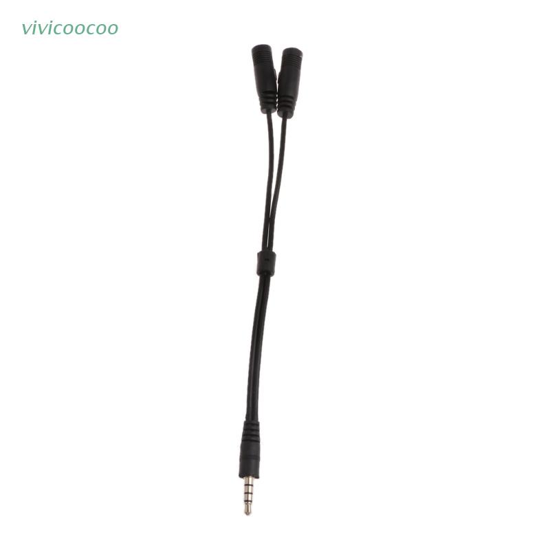 VIVI   3.5mm Stereo Audio 1 Male To 2 Female Jack Earphone/Mic Y Splitter Adapter Cable