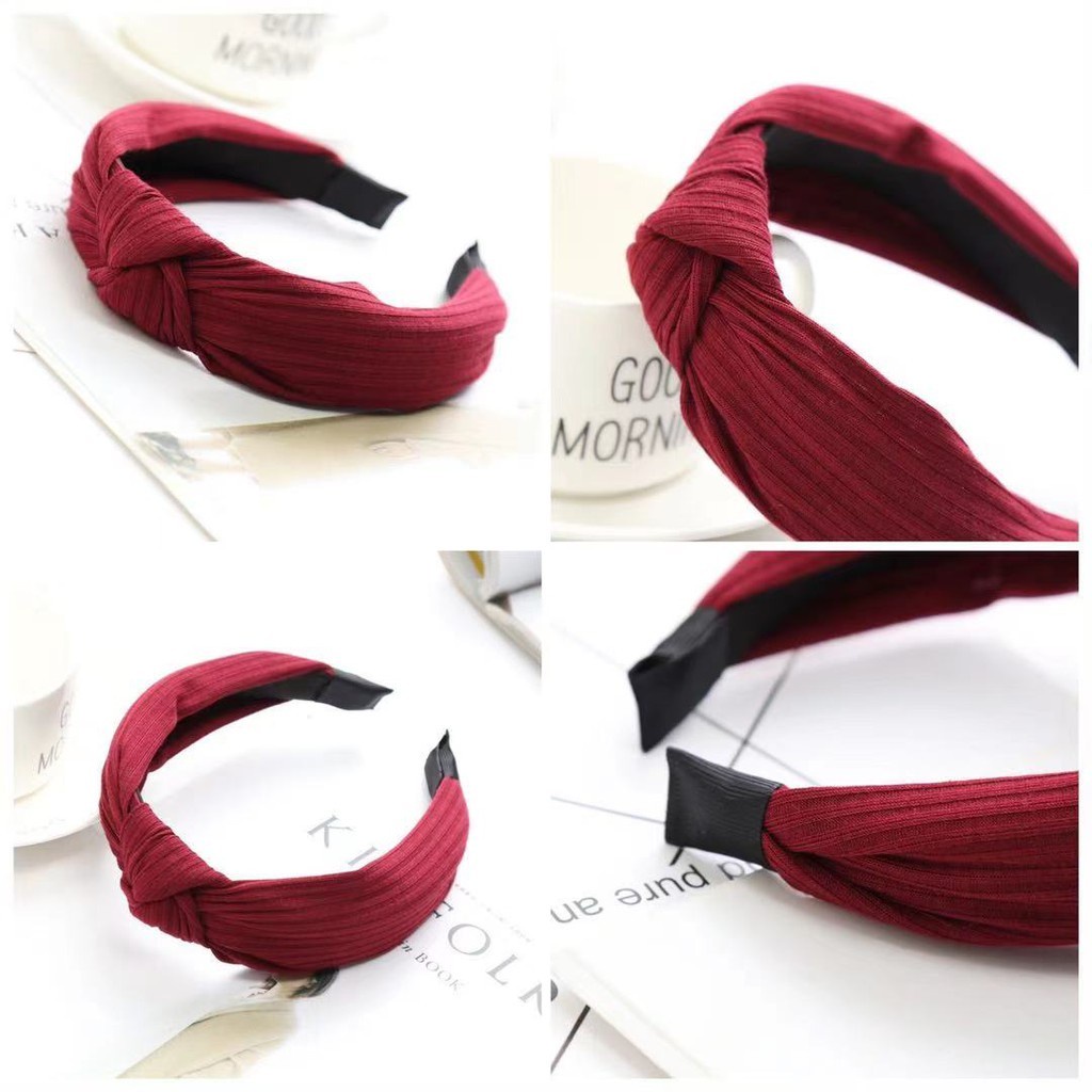 Bando Polos Salur - Bando Bandana Simpul Ala Korea - Bando Bandana Korea Untuk Wanita