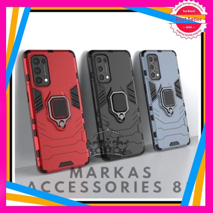 TERLARIS OPPO RENO 5 4G | RENO5 5G TRANSFORMER RING HARD CASE MAGNETIC STAND BAYAR COD