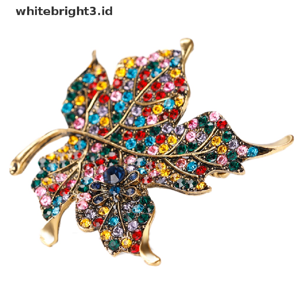 (whitebright3.id) Pin Bros Daun Maple Warna-Warni Untuk Wanita