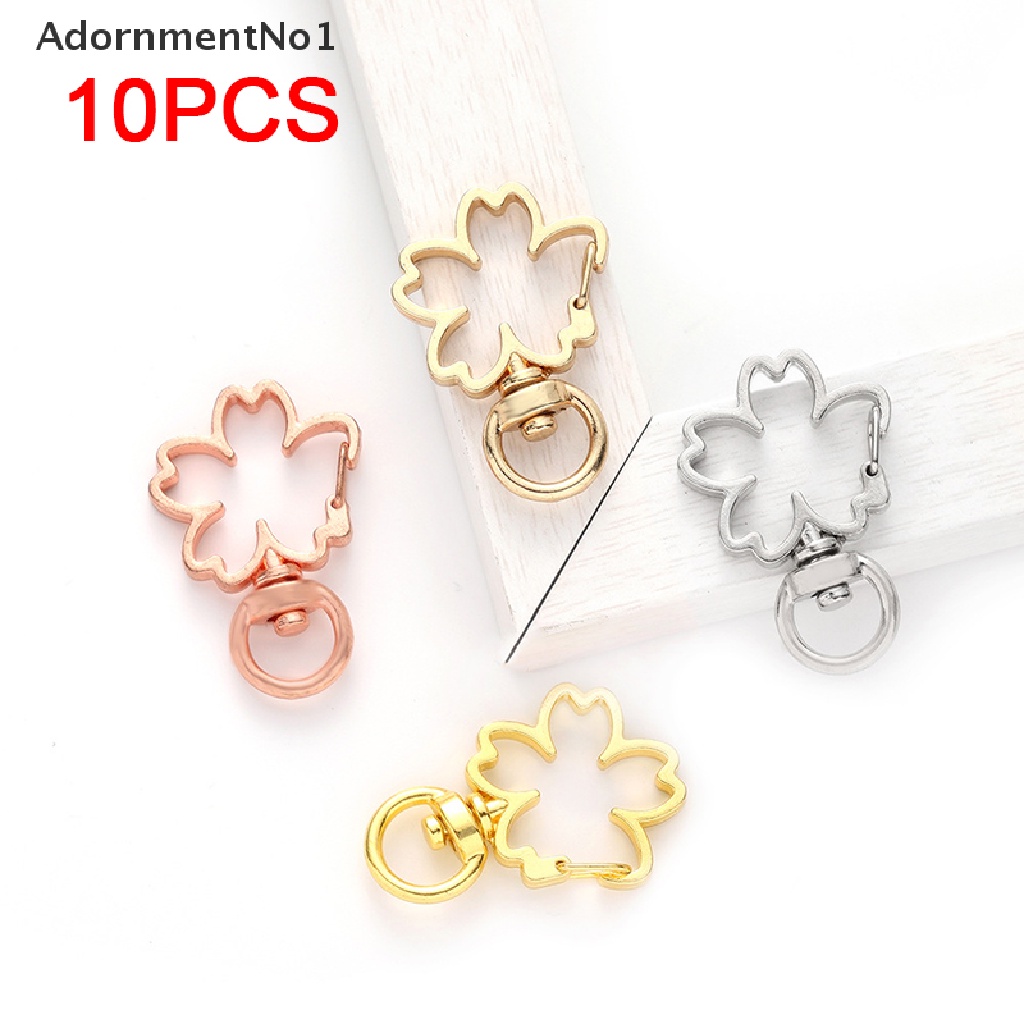 (AdornmentNo1) 10pcs Gantungan Kunci Bentuk Bunga Sakura Hollow DIY