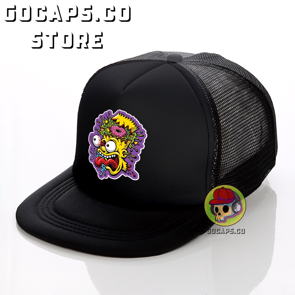 Simpson / Topi Jaring Distro / Topi Jaring / Topi Distro Premium / Topi Pria / Topi Baseball / Snapback / Topi Snapback / Topi Snapback Jaring / Topi Kece Unisex / Gocaps