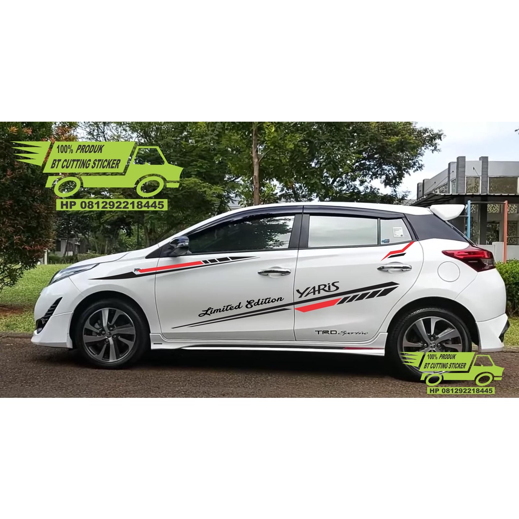 BT sticker mobil yaris gr sport sticker mobil toyota yaris striping mobil yaris ssticker list mobil 