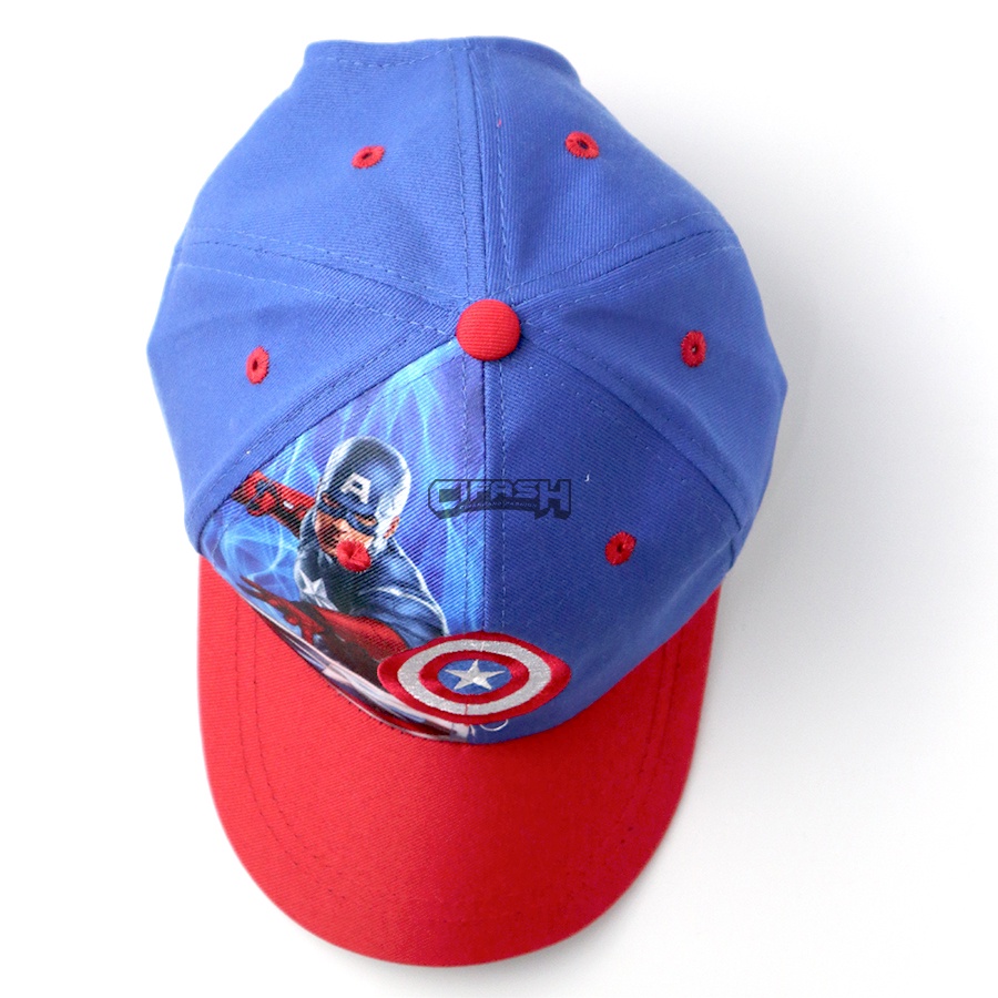 Captain America Topi Anak Pria Laki-laki Cowok Logo Karakter Superhero Untuk Usia 4 5 6 7 8 9 Tahun-3
