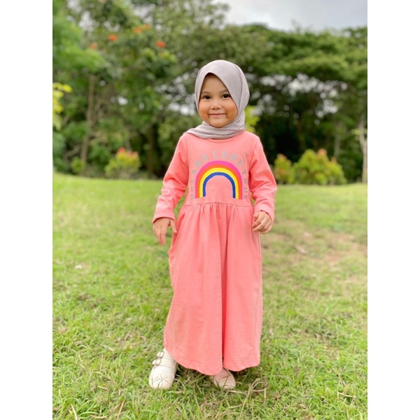 Gamis Anak Ataya Original Hooneybee Smilee Kaos Super Premium Pakaian Anak Perempuan Terlaris Termurah Best Seller