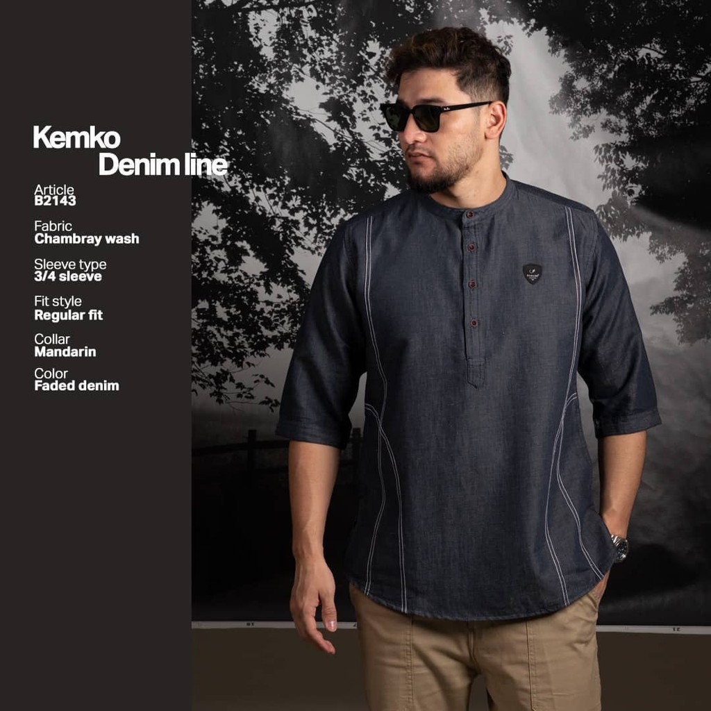 Kemko Denim Line Samase B2143 Lengan 3/4